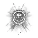 Dark souls 3 eclipse with sword like in the last boss its a landscape with sword in the ground its a throat tattoo tattoo design idea