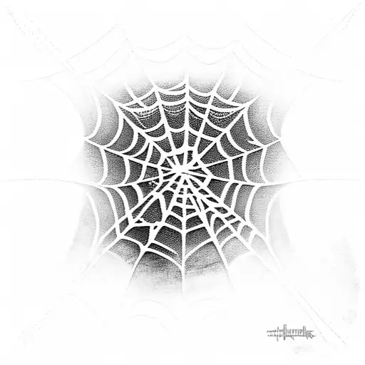 Spider Web tattoo design idea