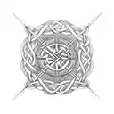Celtic Knot arm sleeve tattoo design idea