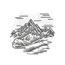 Mountain Scene tattoo design idea