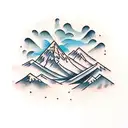 Mountain Scene tattoo design idea