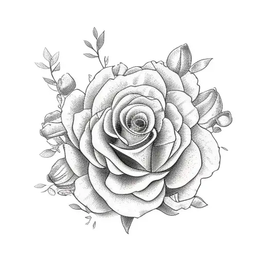 bunch of birth flowers for March April May and september tattoo design idea