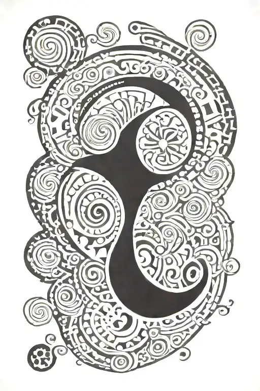 semicolon symbol formed tattoo design idea