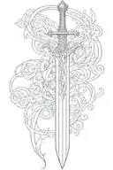fearfully and wonderfully made sword tattoo design idea