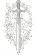 fearfully and wonderfully made sword tattoo design idea