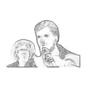 Two men. Dramatic tattoo design idea