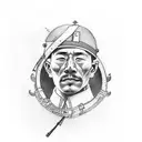 world war one soldier playing the cello tattoo design idea