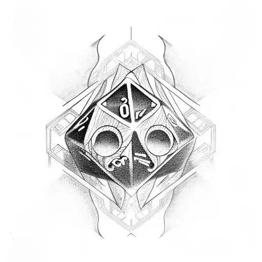 dice with jack of hearts tattoo design idea