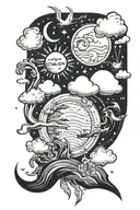 weather themed tattoo tattoo design idea