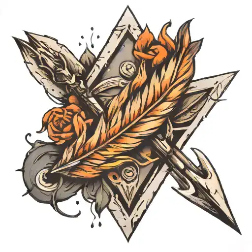 weathered arrow design tattoo design idea