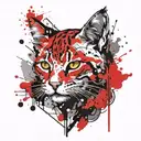 RedCrazyCat tattoo design idea
