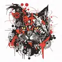 RedCrazyCat tattoo design idea