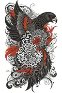 phoenix mandala lace patterns tattoo design idea