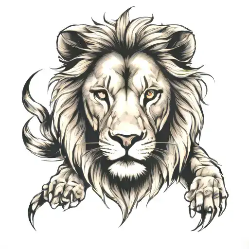galatasaray lion logo incorporated tattoo design idea