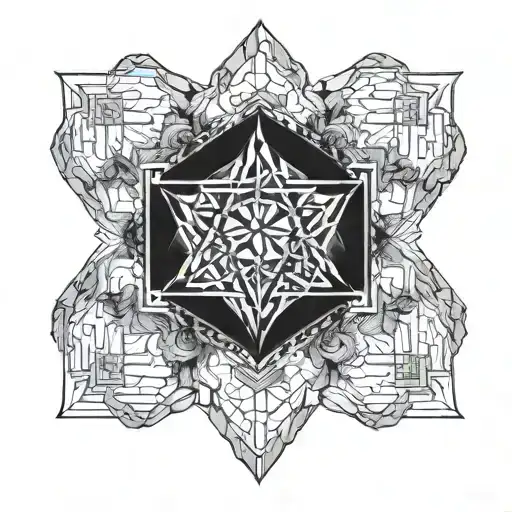 metatron cube tattoo design idea