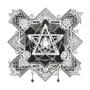 metatron cube tattoo design idea