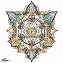 metatron cube tattoo design idea
