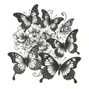 semicolon out of butterflies tattoo design tattoo design idea