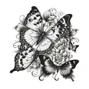 semicolon out of butterflies tattoo design tattoo design idea