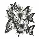 semicolon out of butterflies tattoo design tattoo design idea