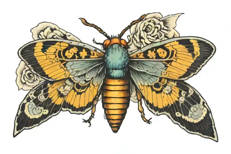 Death Moth inspired by movie Silence of the lambs tattoo design idea