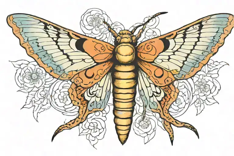 death moth inspired by silence of the lambs poster  tattoo design idea