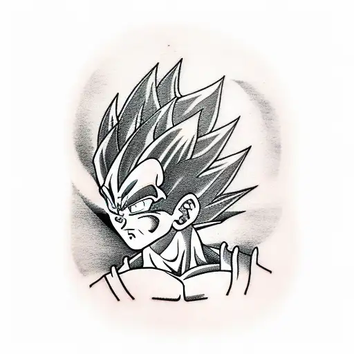 vegeta tattoo design idea