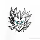 vegeta tattoo design idea