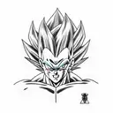 vegeta tattoo design idea