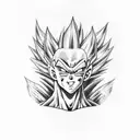 vegeta tattoo design idea