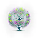 Tree of Life half dead half bloomed tattoo design idea
