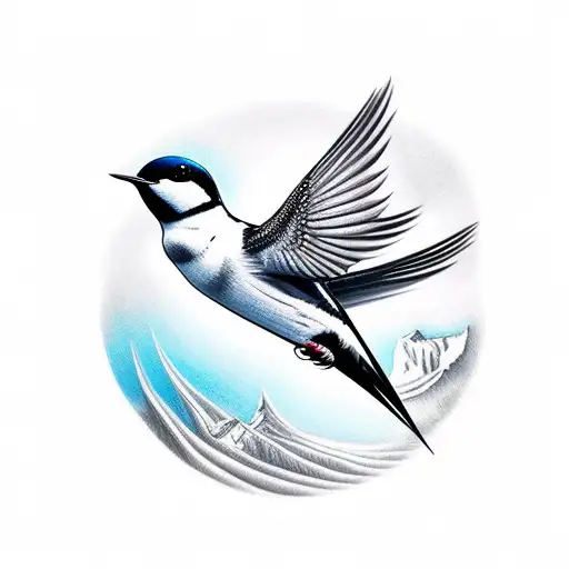 Swallow Bird tattoo design idea