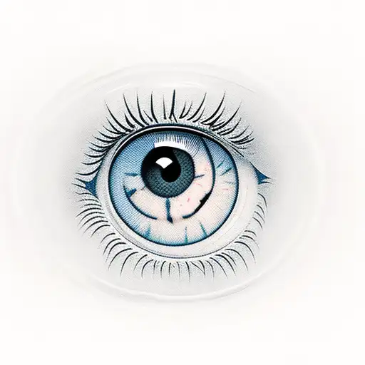 3/4 view camera with big eye  tattoo design idea