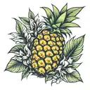 pineapple tattoo design idea