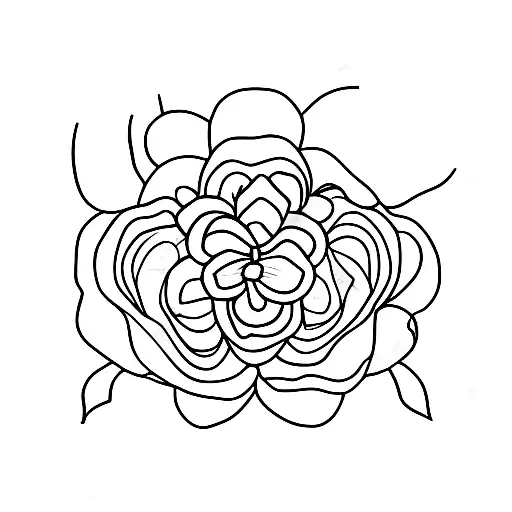 ramos com flores tattoo design idea