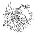 ramos com flores tattoo design idea