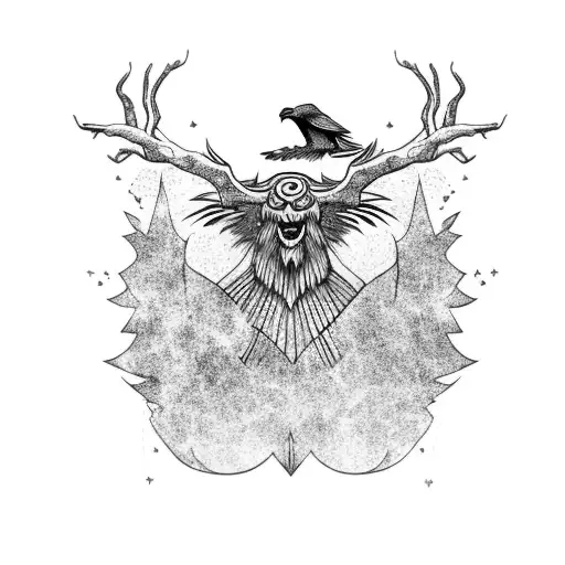 norse yggdrasil tree with 2 ravens. Arm tattoo tattoo design idea