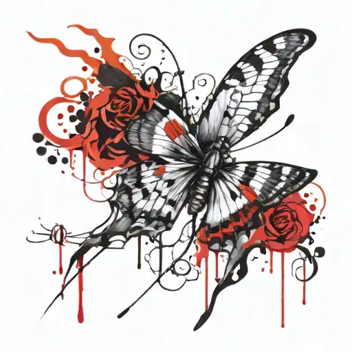 Medusa,semi colon,butterfly,neda tattoo design idea