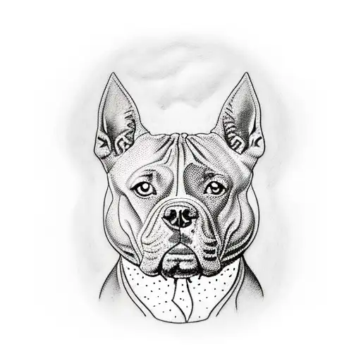 american staffy  tattoo design idea