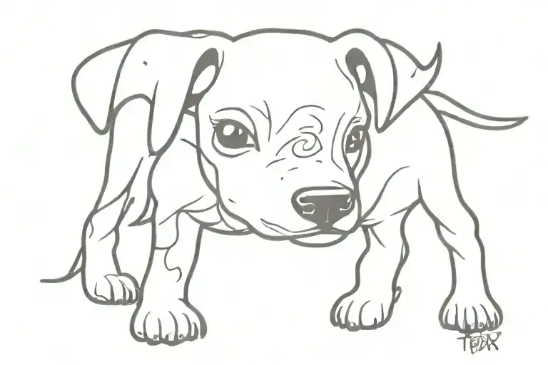 sick puppy tattoo design idea