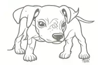 sick puppy tattoo design idea