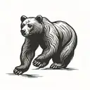 Bear Image: Opt for a solid, stylized bear silhouette. Traditional tattoo style often features animals in a bold and ico tattoo design idea