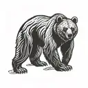 Bear Image: Opt for a solid, stylized bear silhouette. Traditional tattoo style often features animals in a bold and ico tattoo design idea