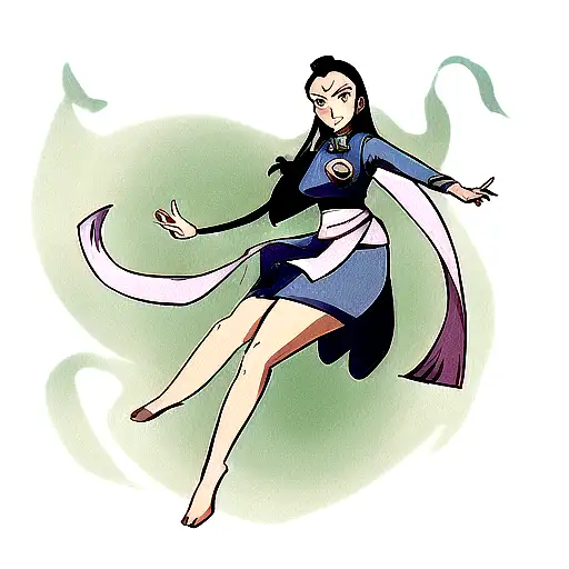 Katara avatar the last airbender pinup tattoo design idea
