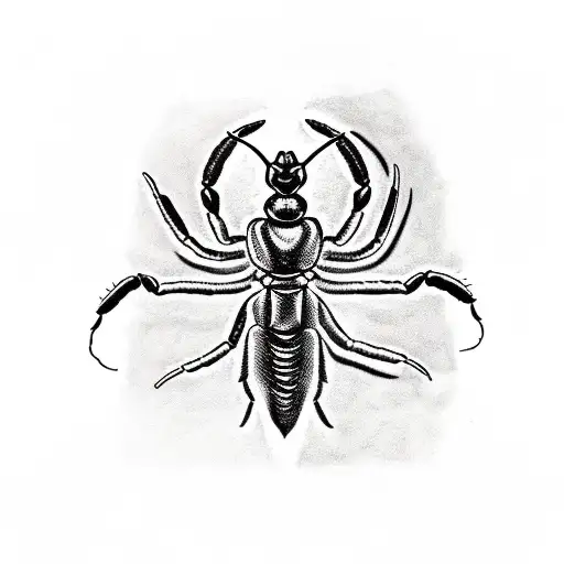 a tattoo of a scorpion with the numbers 0,2,3,9 tattoo design idea