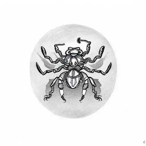 Scorpion with the numbers 0,2,3,9 tattoo design idea