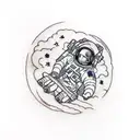 astronaut tattoo design idea