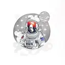 astronaut tattoo design idea