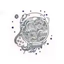 astronaut tattoo design idea