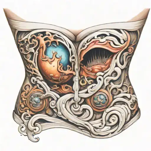 stomach tattoo tattoo design idea